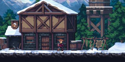 Exploring a town in Chasm