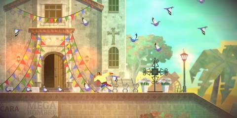 Exploring a town in Guacamelee