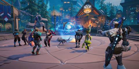 Exploring the Hub town in Dauntless