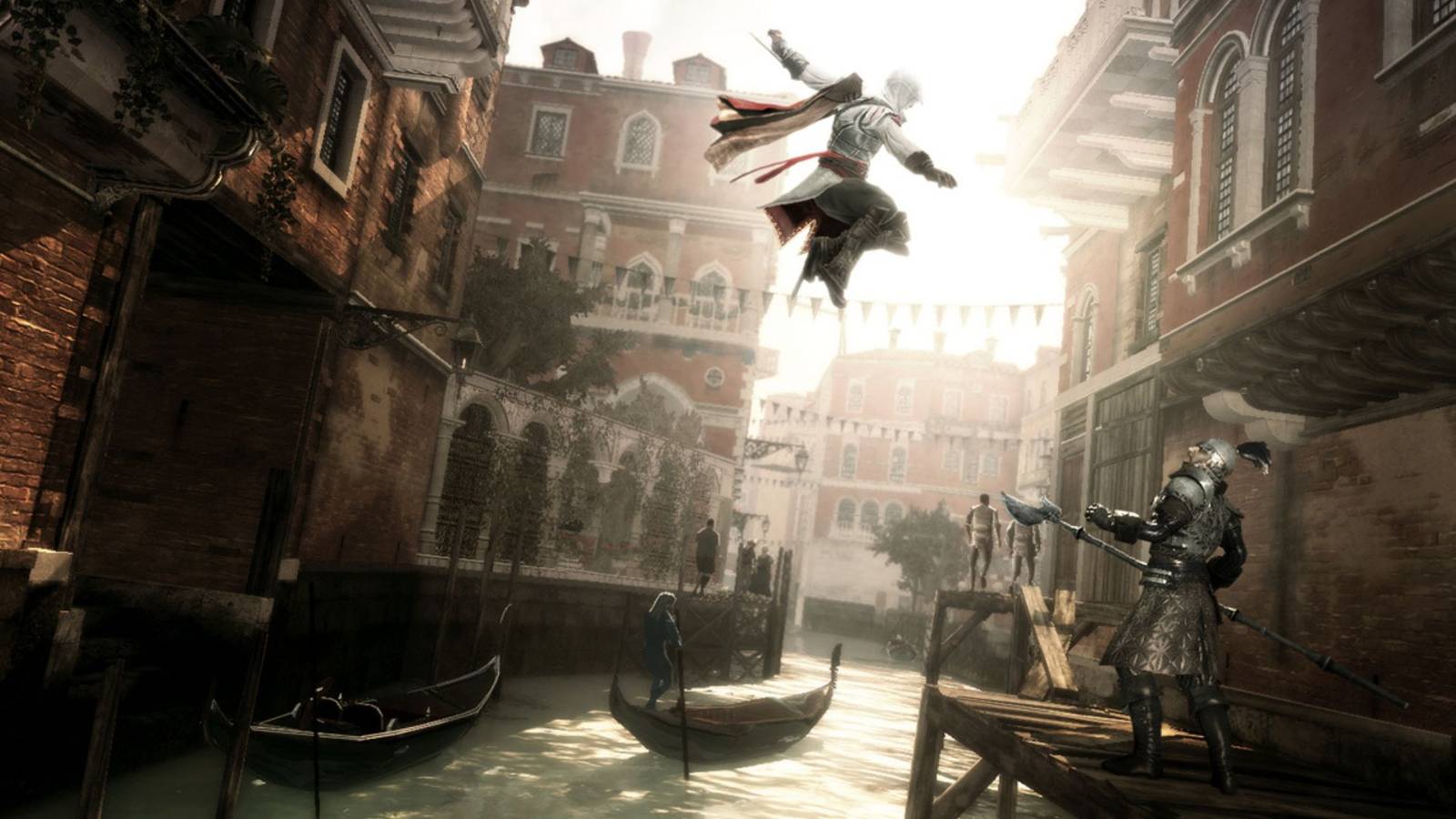 Ezio attacking a guard - Assassin's Creed 2