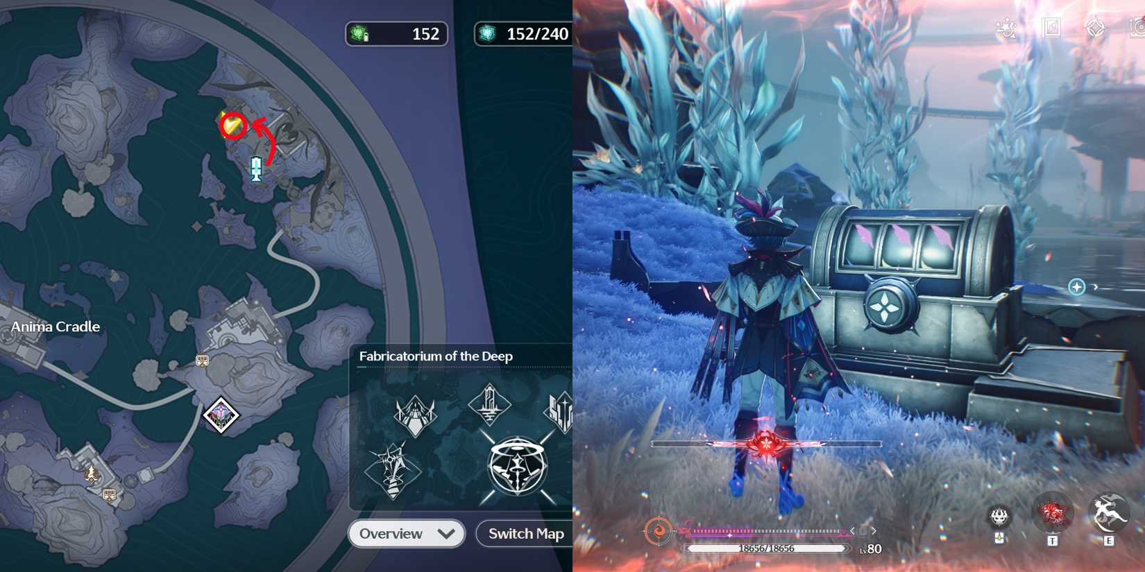 fabricatorium of the deep triptych chest location 1 in wuthering waves