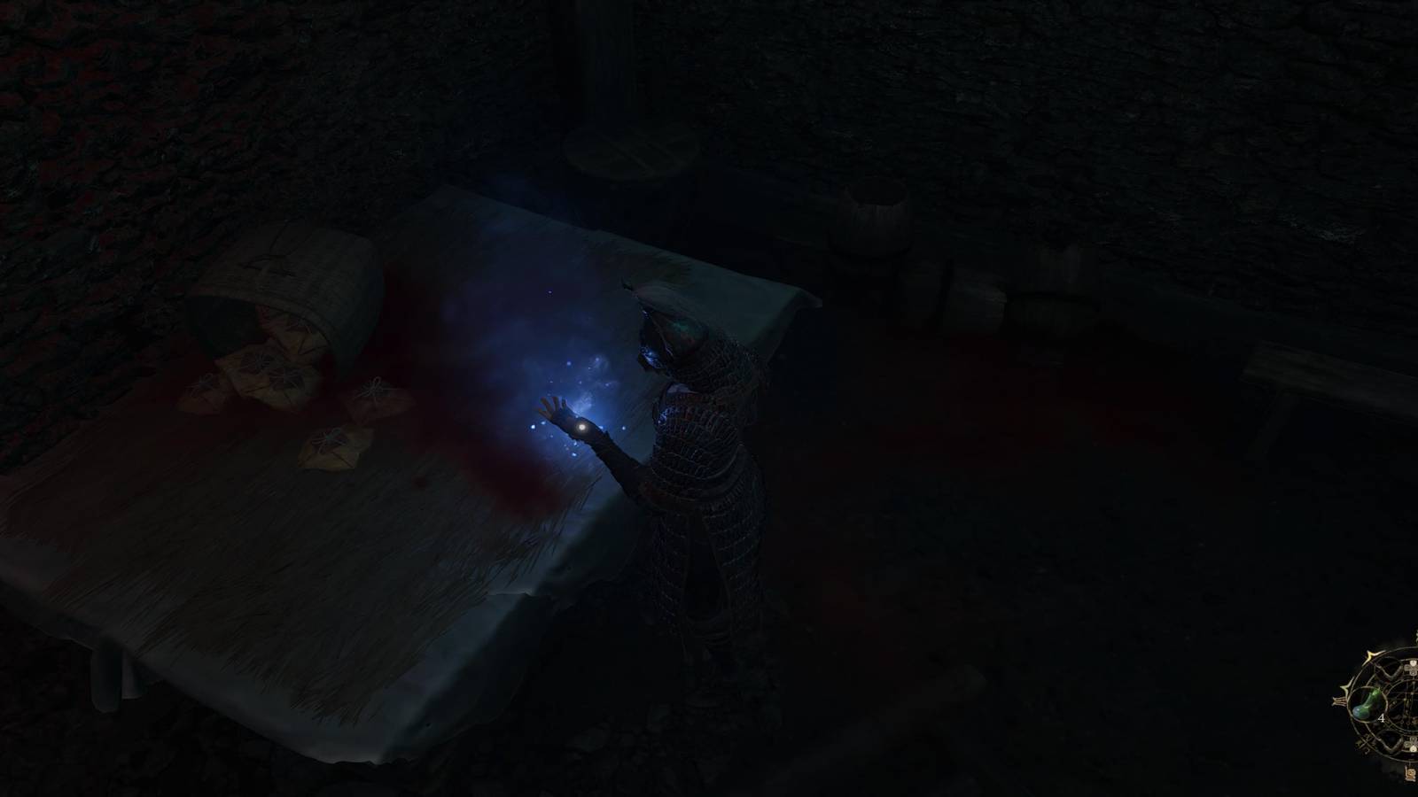 The Player Examining the Marks 