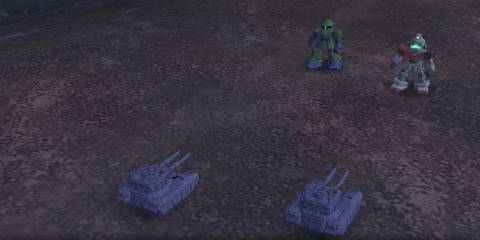 Fighting a battle in MS Saga A New Dawn