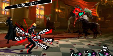 Fighting a battle in Persona 5