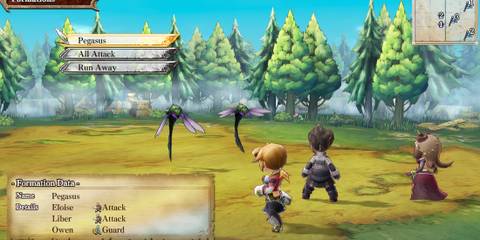 Fighting a battle in The Legend Of Legacy
