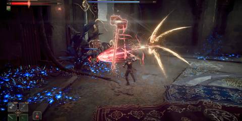 Fighting a boss in Babylon’s Fall