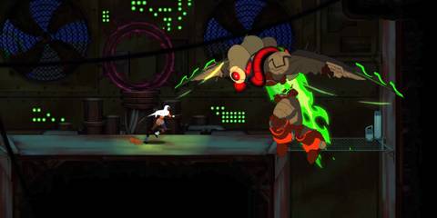 Fighting a boss in Sundered