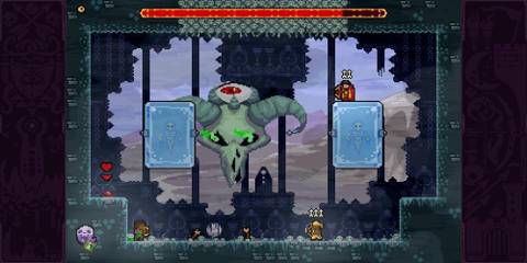 Fighting A Flying Skull Boss In Towerfall Ascension