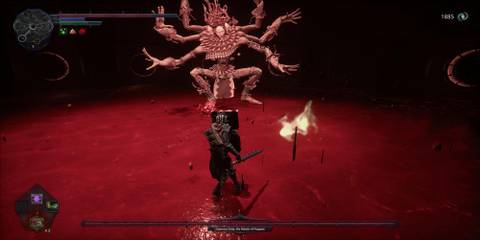 Fighting a multi armed boss in Hellpoint