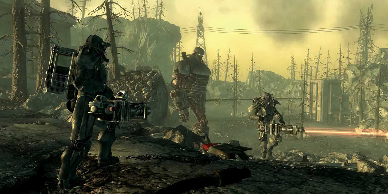 Fighting alongside the Brotherhood of Steel in Fallout 3 (PS3)