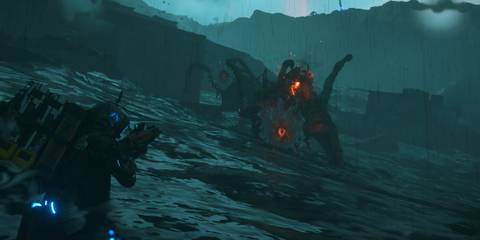 Fighting Bestia BTs in Death Stranding 2 On the Beach