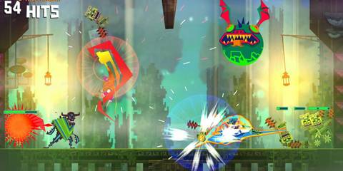 Fighting enemies in Guacamelee 2