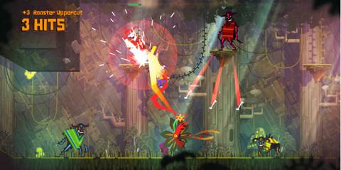 Fighting enemies in Guacamelee