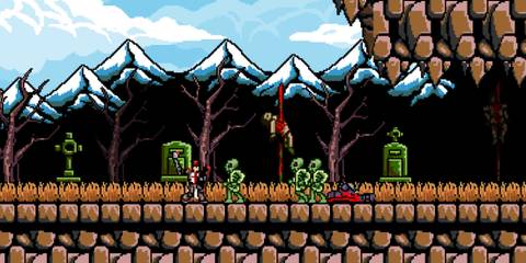 Fighting enemies in Infernax