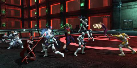 Fighting in a group in DC Universe Online