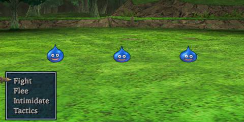 Fighting slimes in Dragon Quest 8 Journey Of The Cursed King
