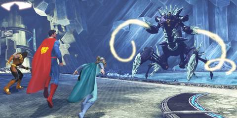 Fighting with Superman in DC Universe Online