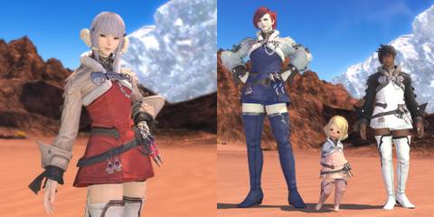 final fantasy 14 crystarium rebel's attire close up dyed