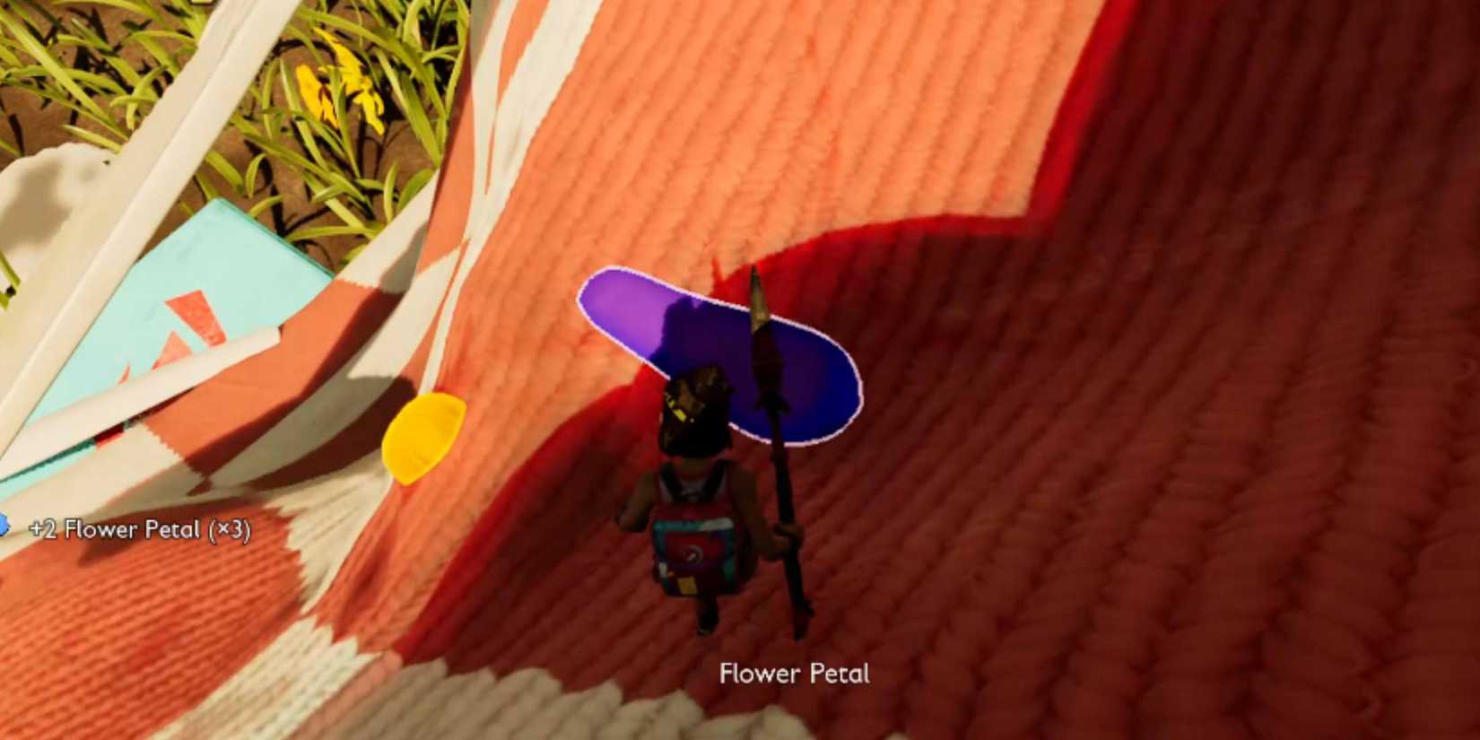 flower petals in grounded