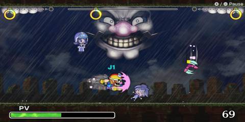 Flying through the rain in WarioWare Get it Together