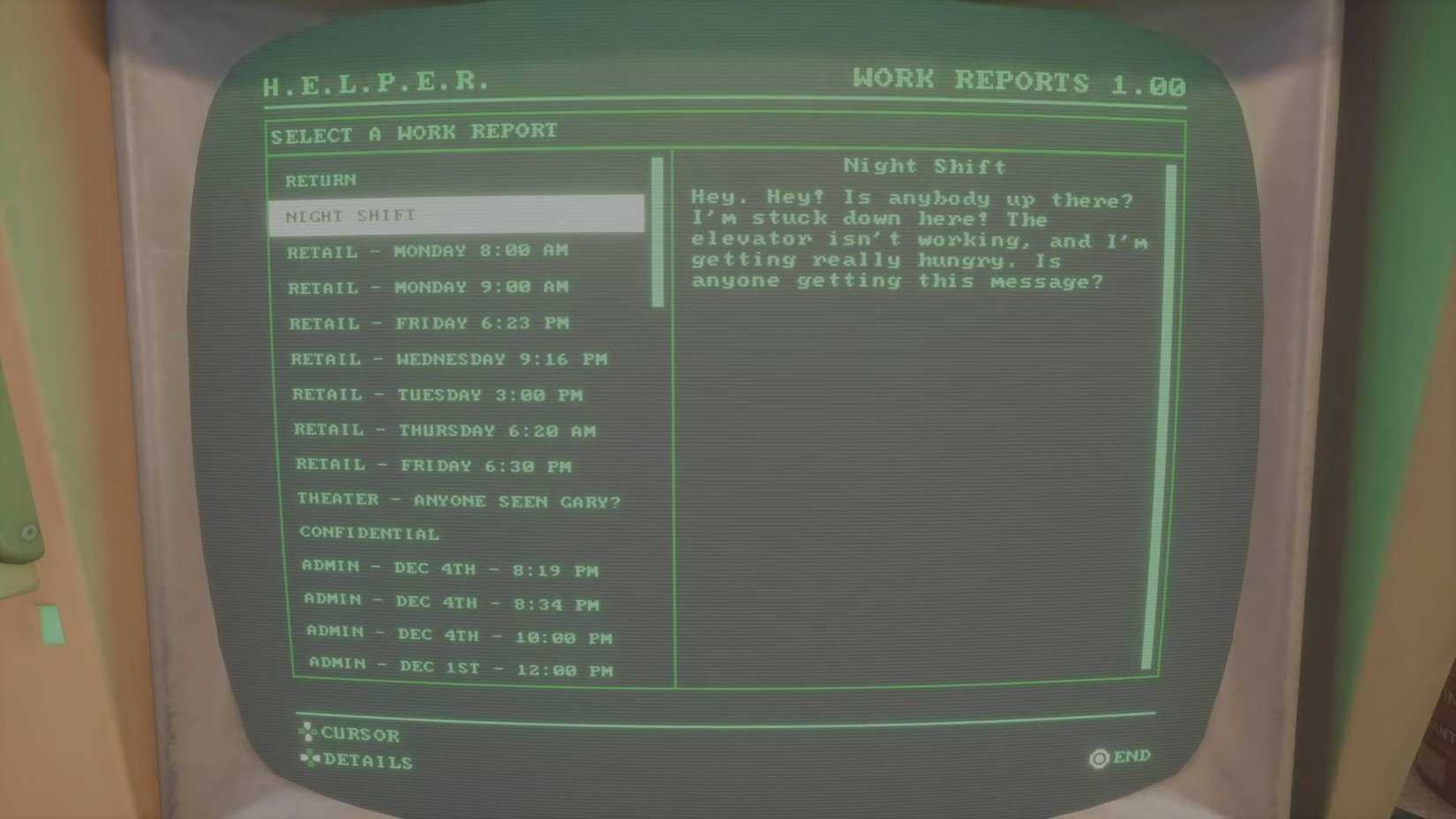 FNAF_Secret of the Mimic_Text Logs_Night Shift