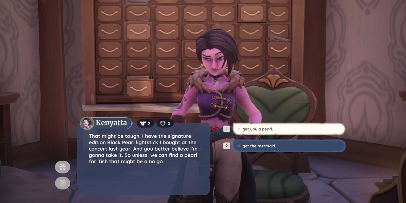 For the Boyz quest dialogue options in Palia