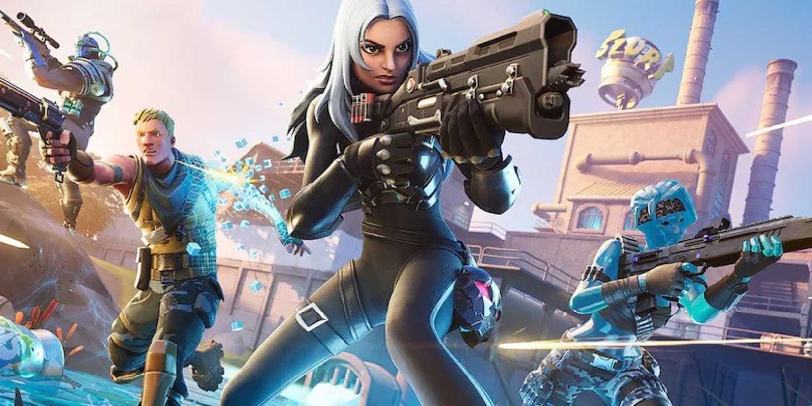 fortnite characters white hair woman with gun