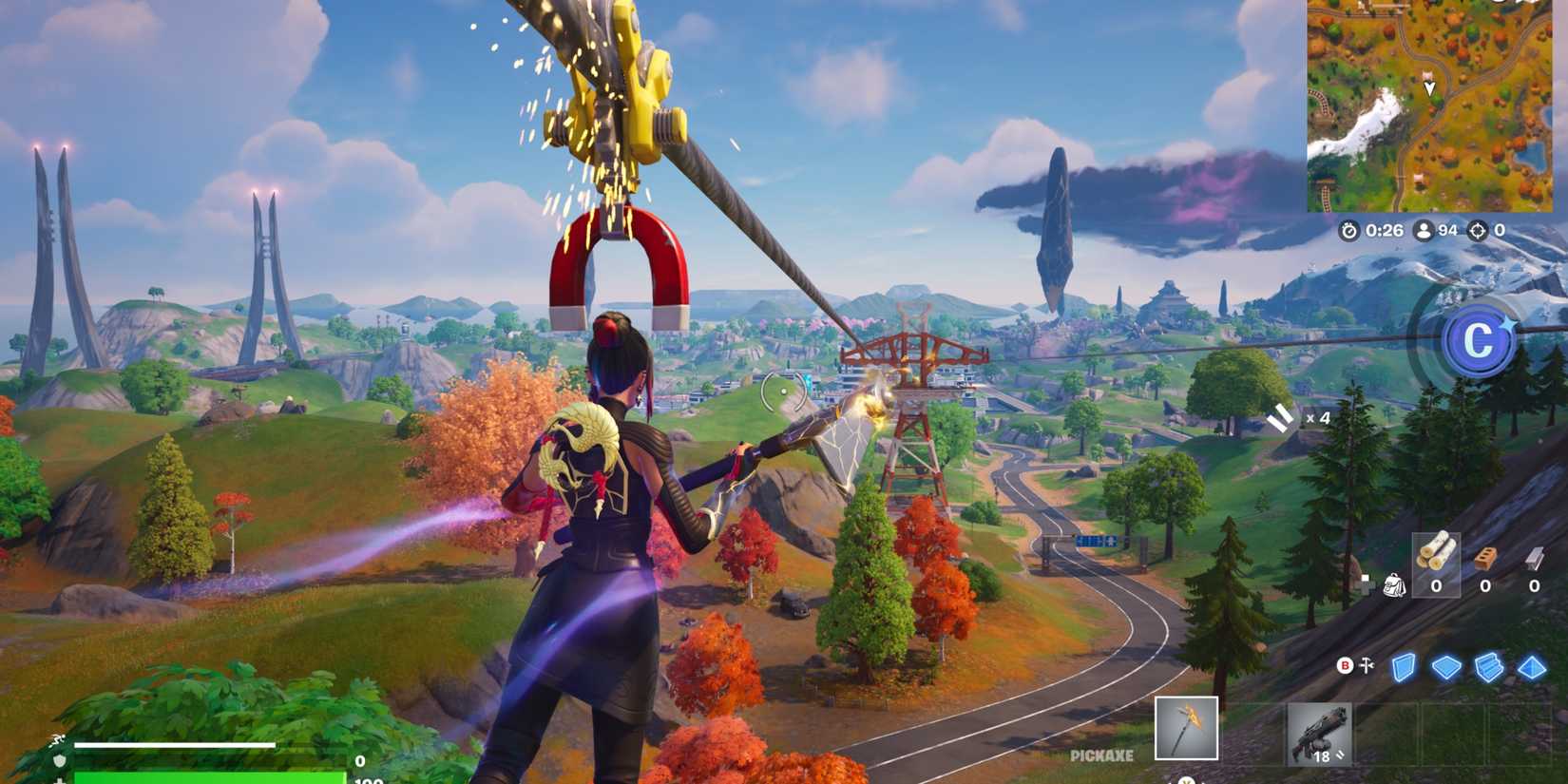 fortnite travel zipline