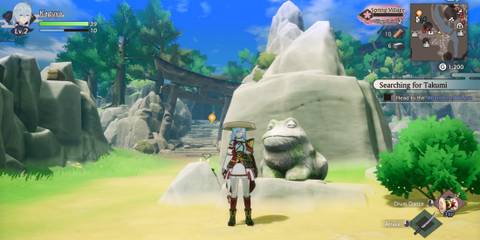 Frog Statue Fanatic quest starting location in Rune Factory Guardians of Azuma