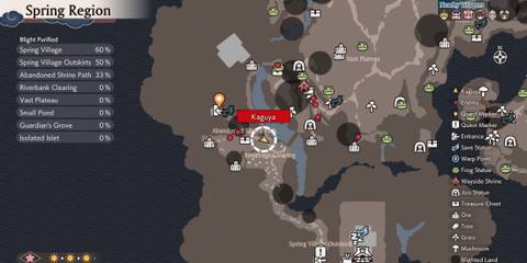 Frog Statue Fanatic quest starting map location in Rune Factory Guardians of Azuma