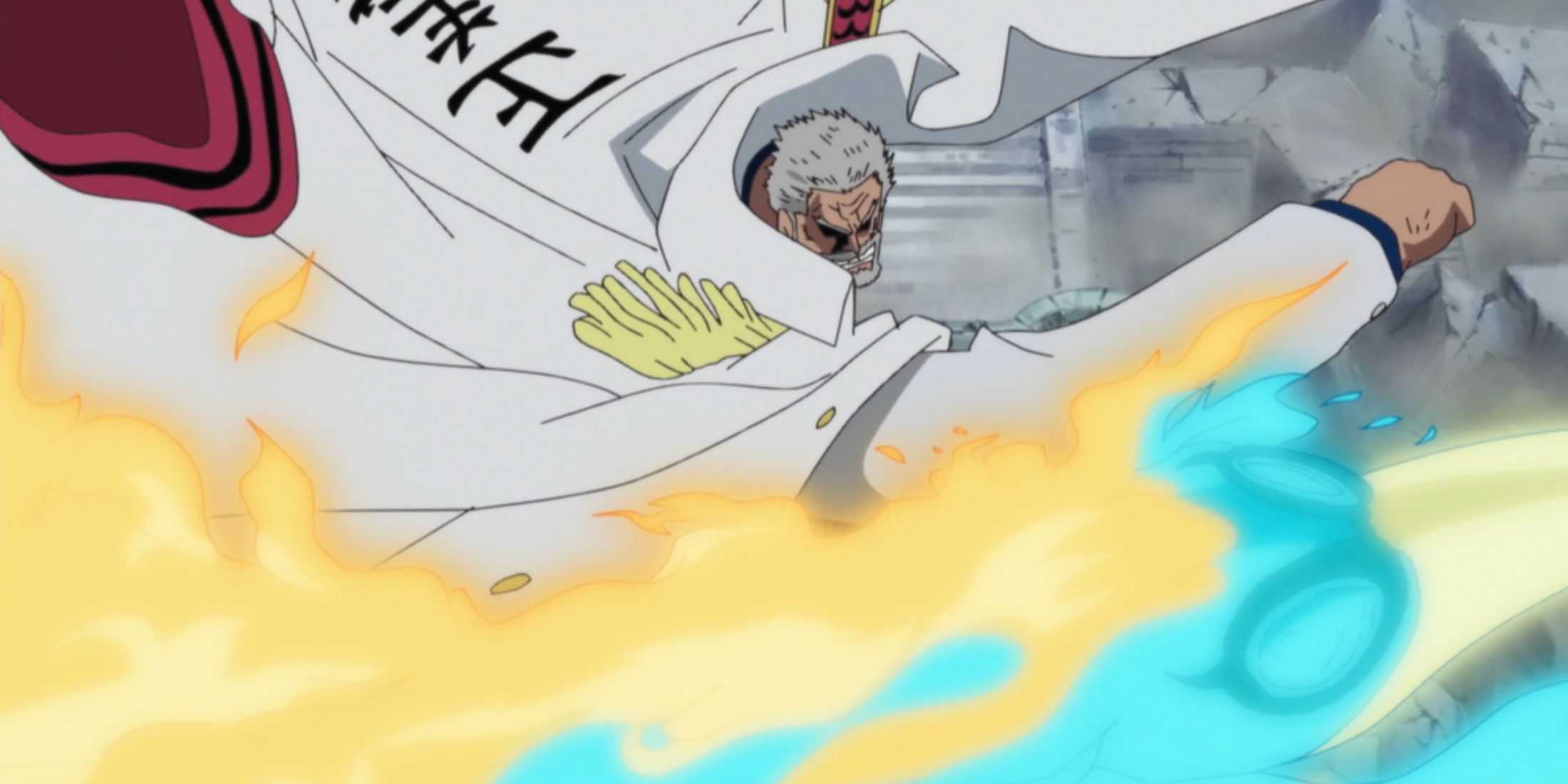 Garp punches Marco the Phoenix - One Piece