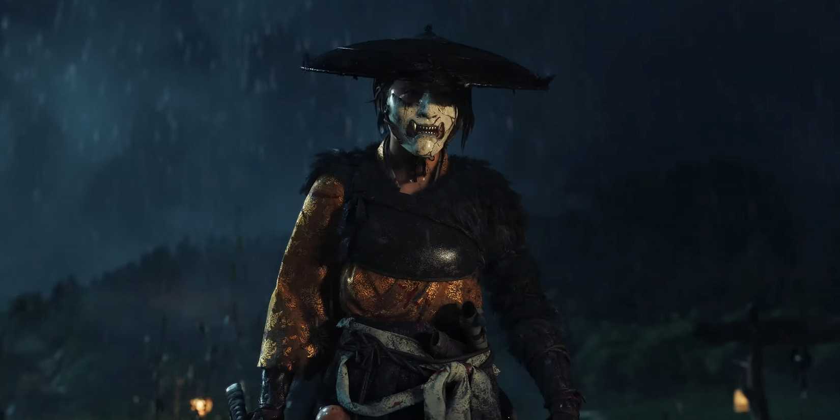 Ghost of Yotei Atsu in the rain