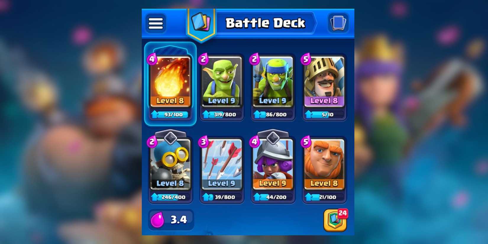 Gigante Príncipe Mosqueteiro Convés Clash Royale