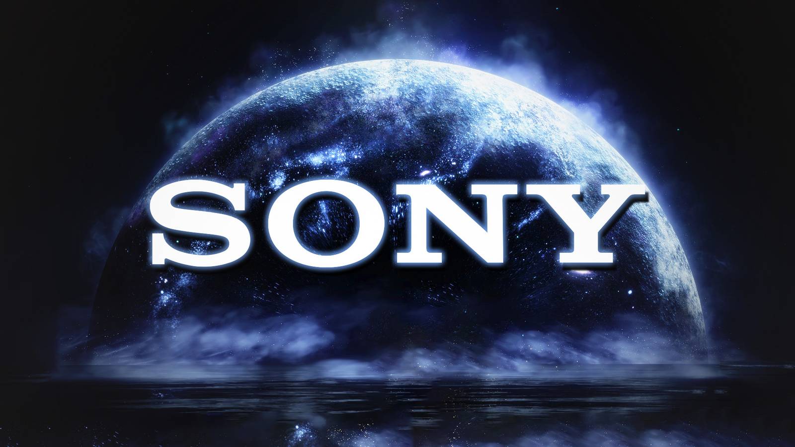 glowing Sony logo in front of Elden Ring Ranni's Dark Moon 2x1 composite