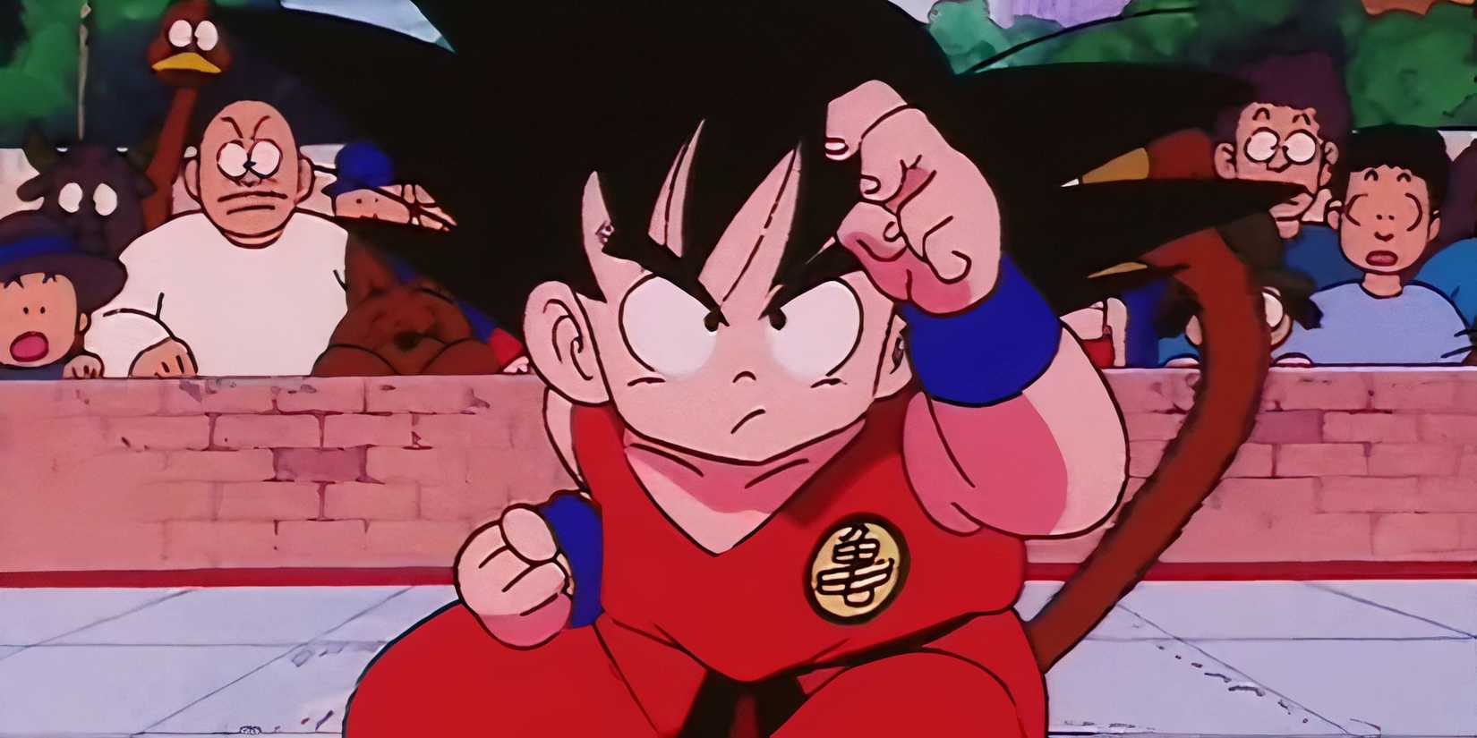 Goku ready to fight in Dragon Ball Anime