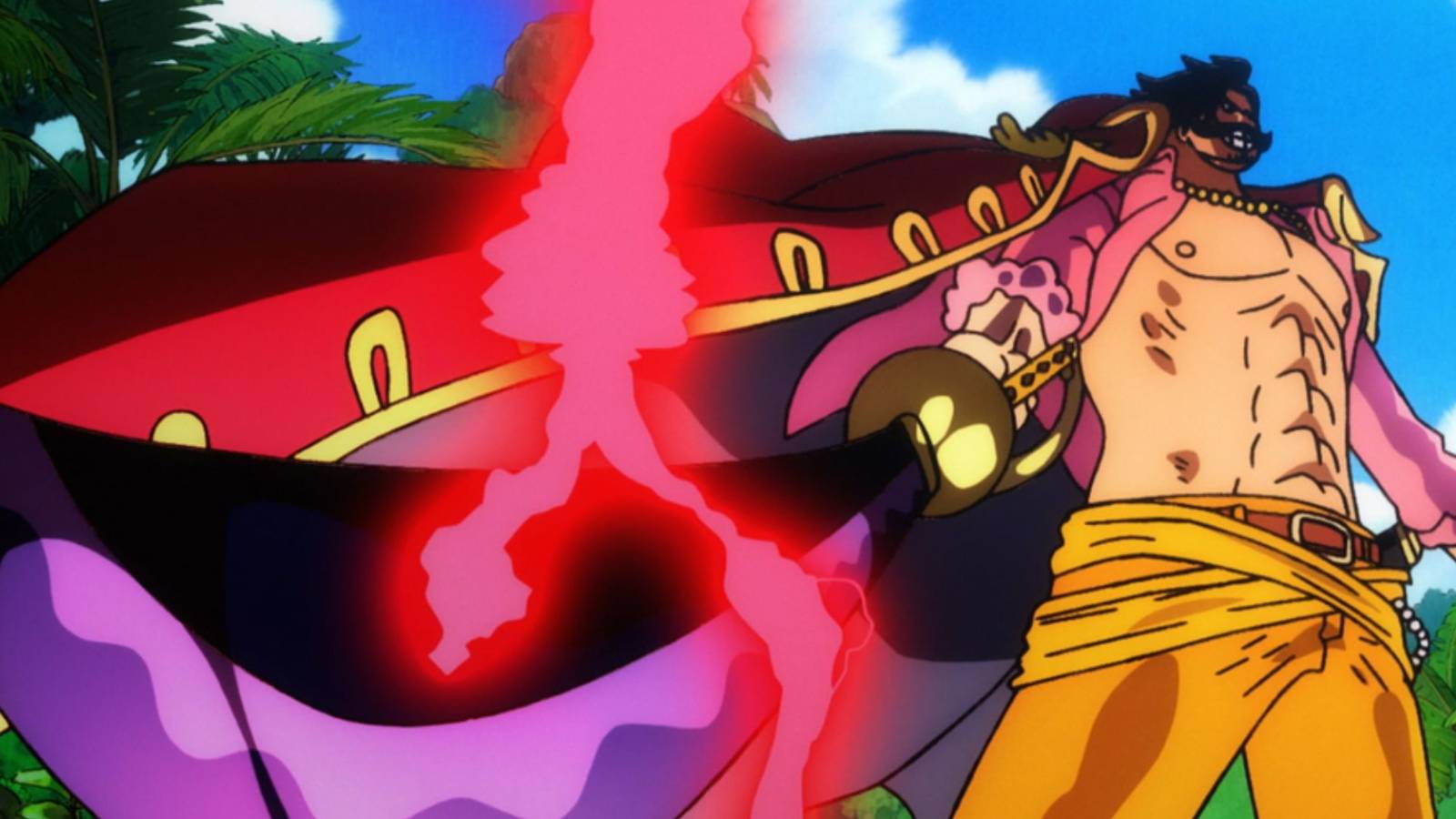 Gol D. Roger uses Haki to confront Whitebeard - One Piece