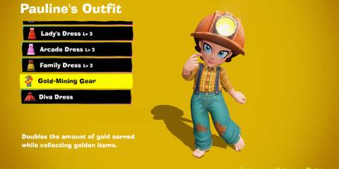 Gold-Mining Gear costume in Donkey Kong Bananza