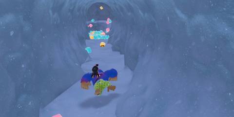 Guiding ice cream blobs in Donkey Kong Bananza