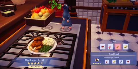 Hamburger Steak recipe ingredients in Disney Dreamlight Valley