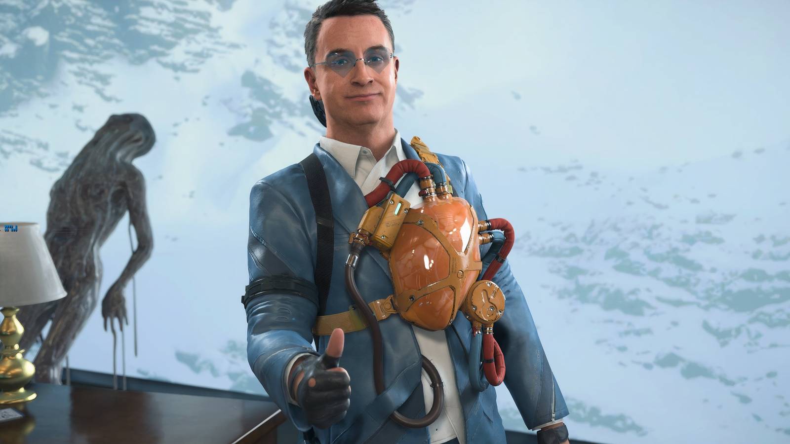 Heartman in Death Stranding 2 On the Beach