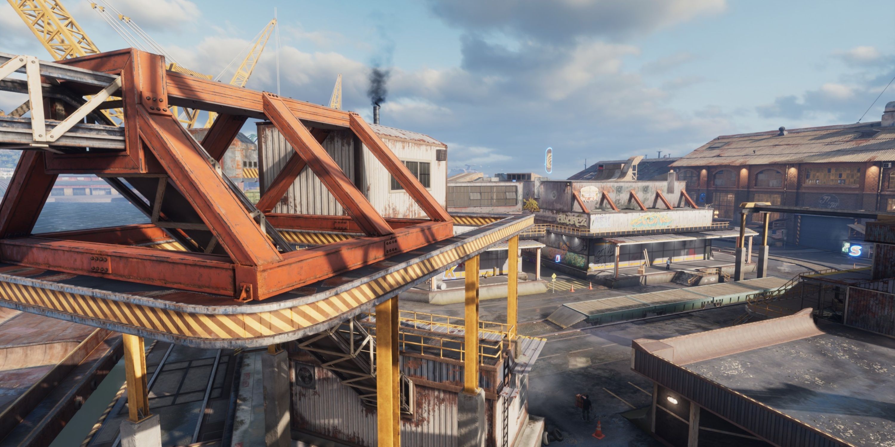hidden deck in shipyard