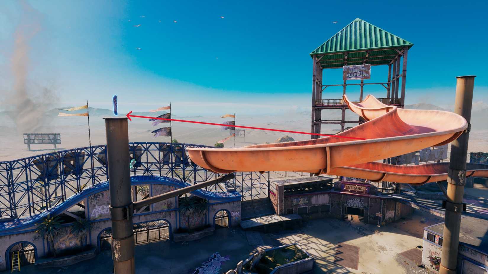 hidden deck in waterpark