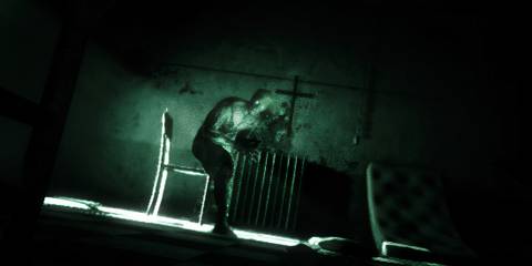 Hiding from a stalker in Outlast