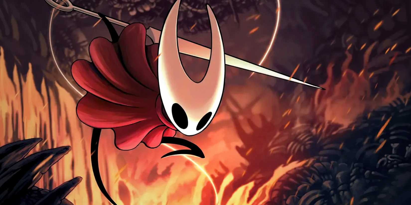 Hollow Knight Silksong flame key art