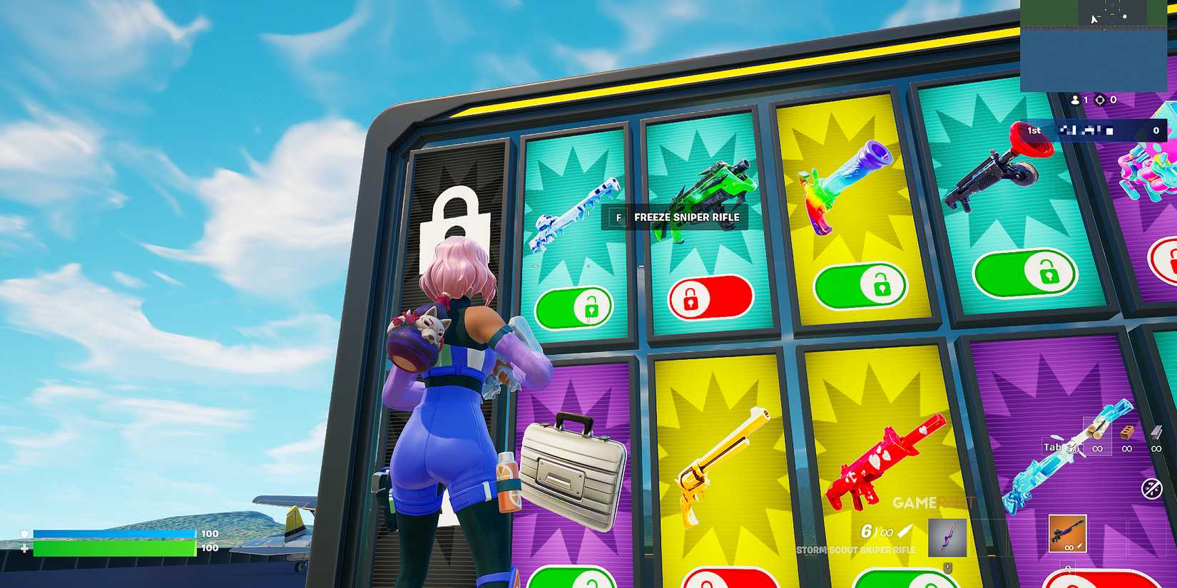 how to get the Freeze Sniper Rifle in 1v1 with every Gun in Fortnite - 3 