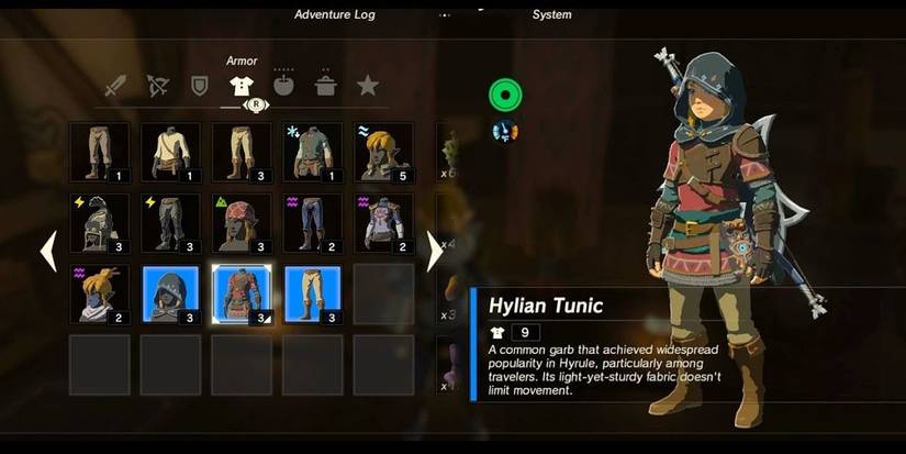Hylian Set in The Legend of Zelda Breath of the Wild