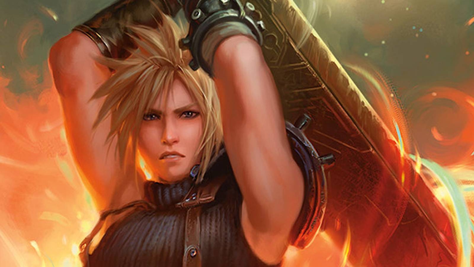 magic the gathering final fantasy cloud strife art