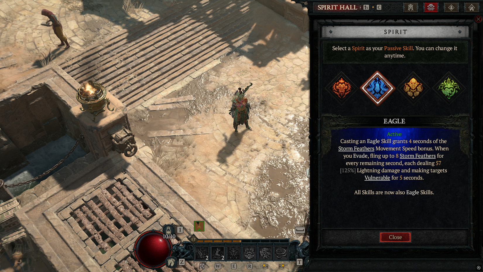 Diablo 4 Spiritborn Eagle Spirit bonus