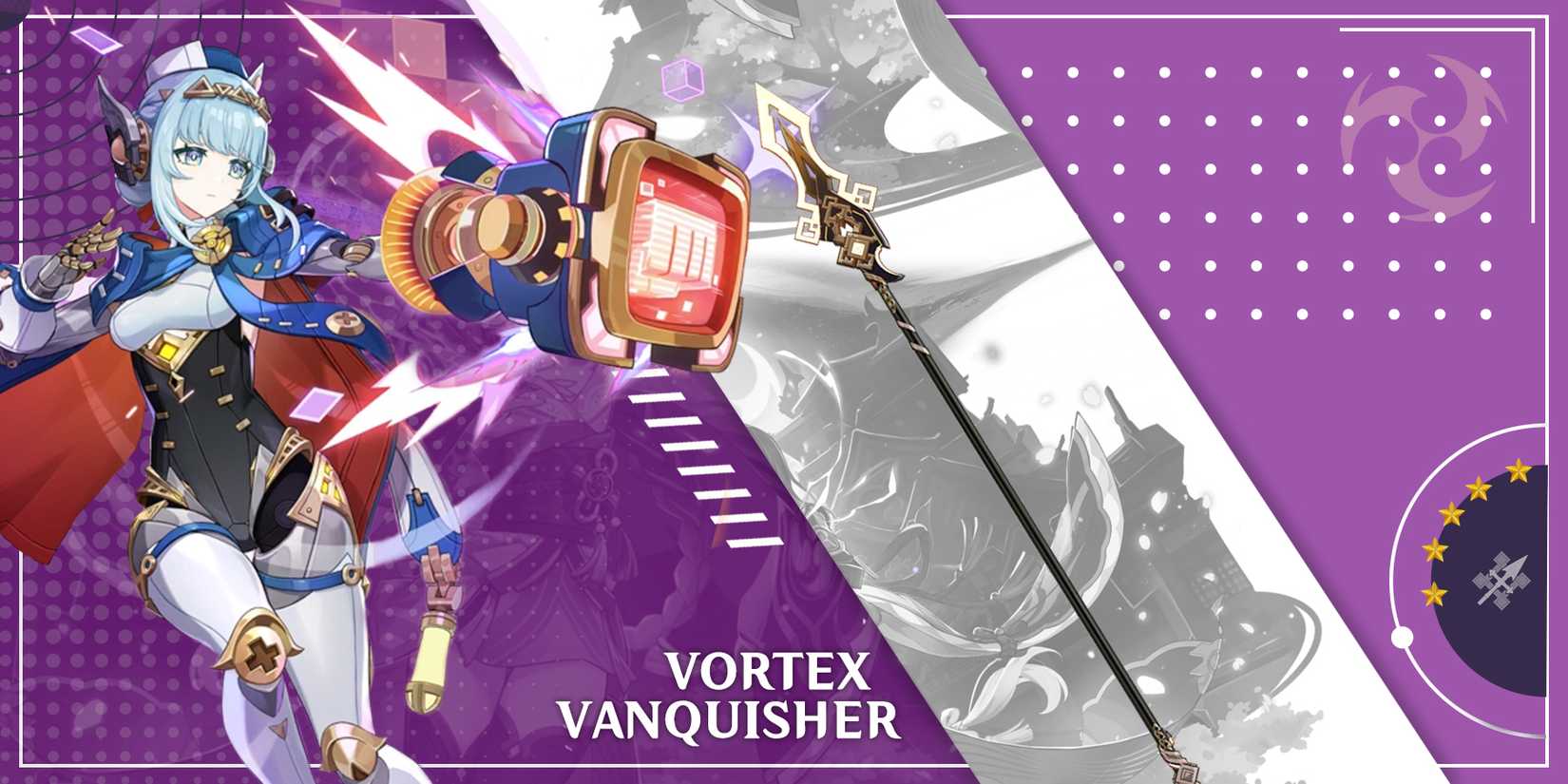 ineffa using vortex vanquisher weapon in genshin impact