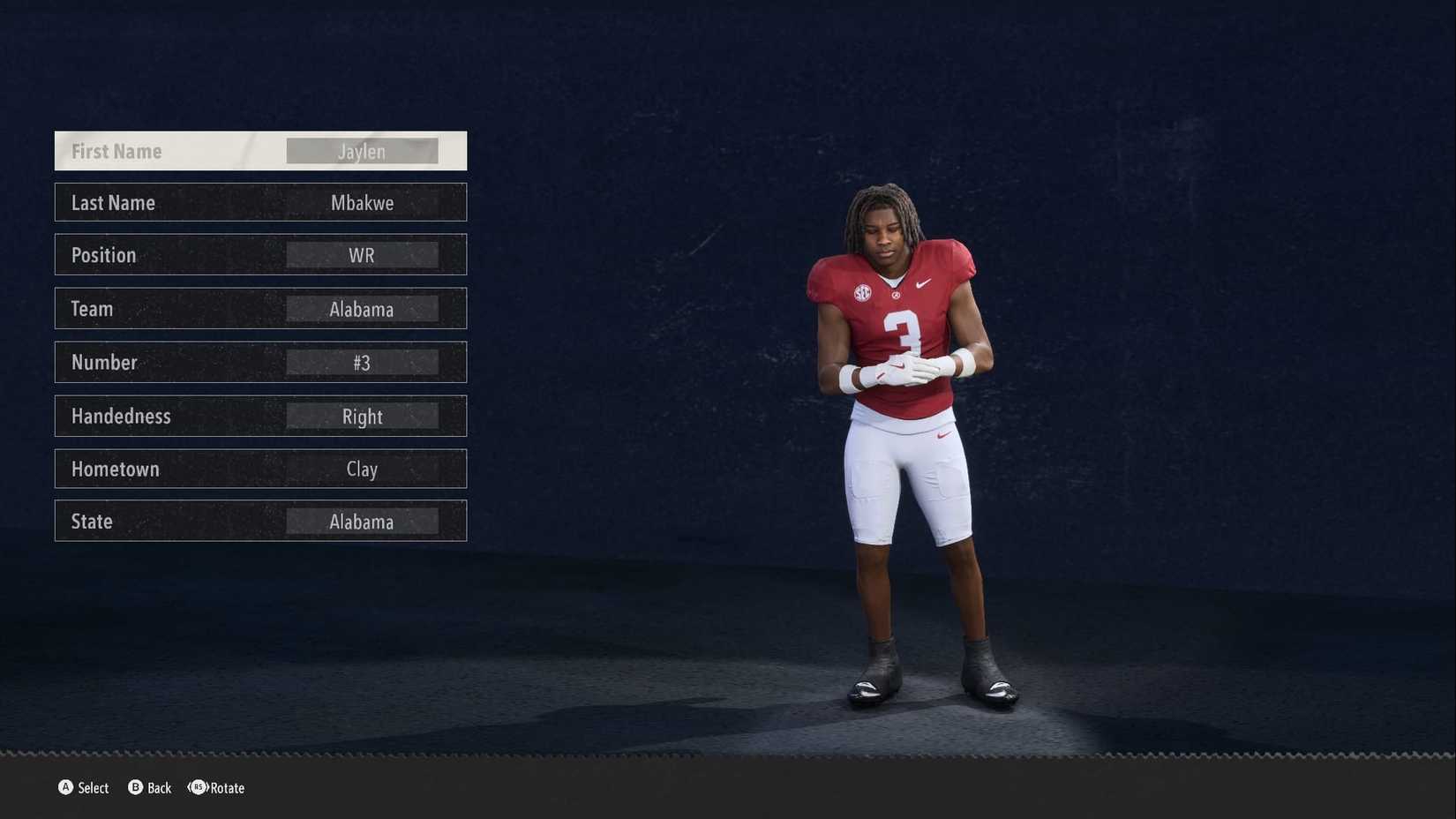 jaylen mbakwe fastest wr in college football 26